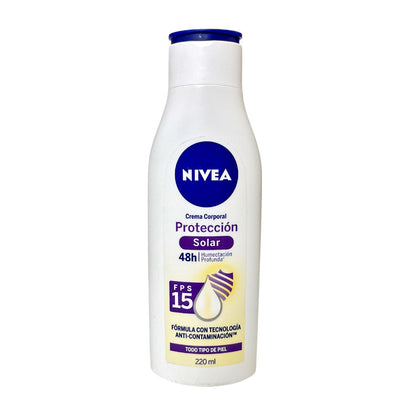 Crema Corporal Protección Solar Nivea FPS-15 220 ML