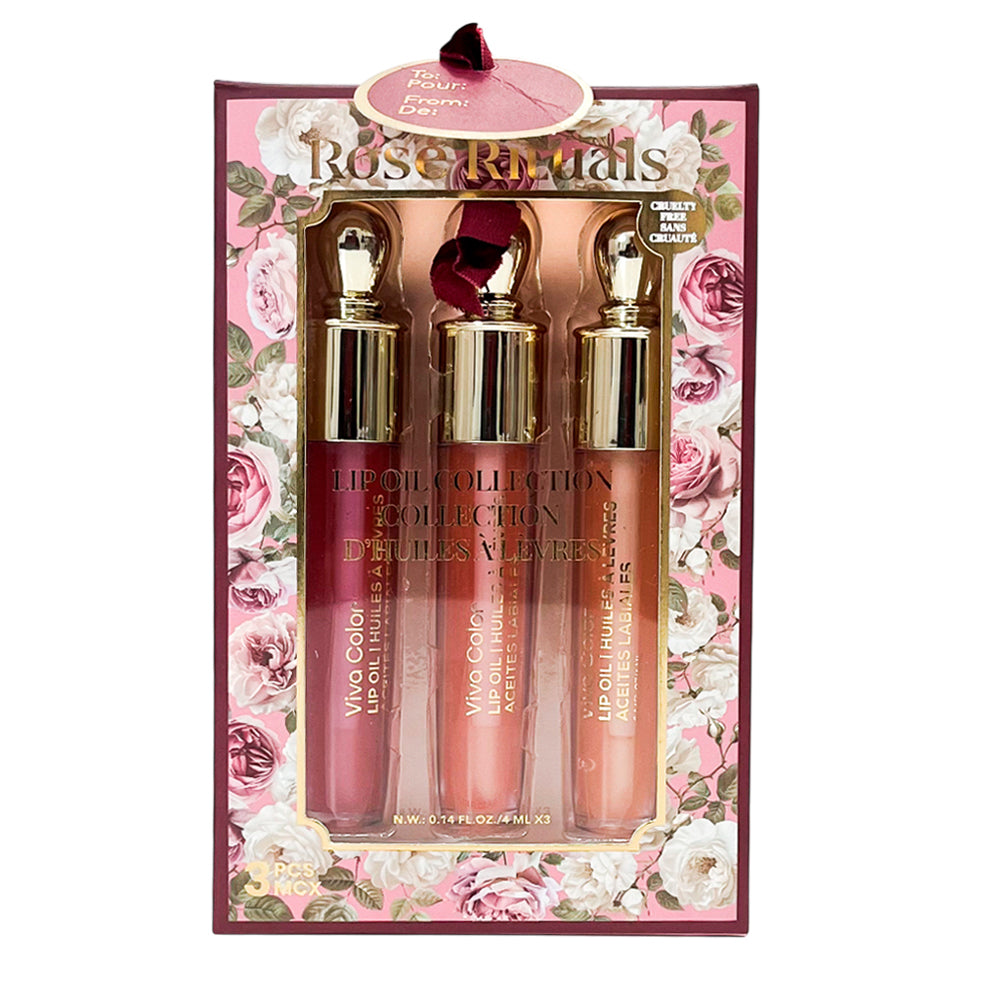 Lip Oil Viva Color 3 Piezas Rosé Rituals