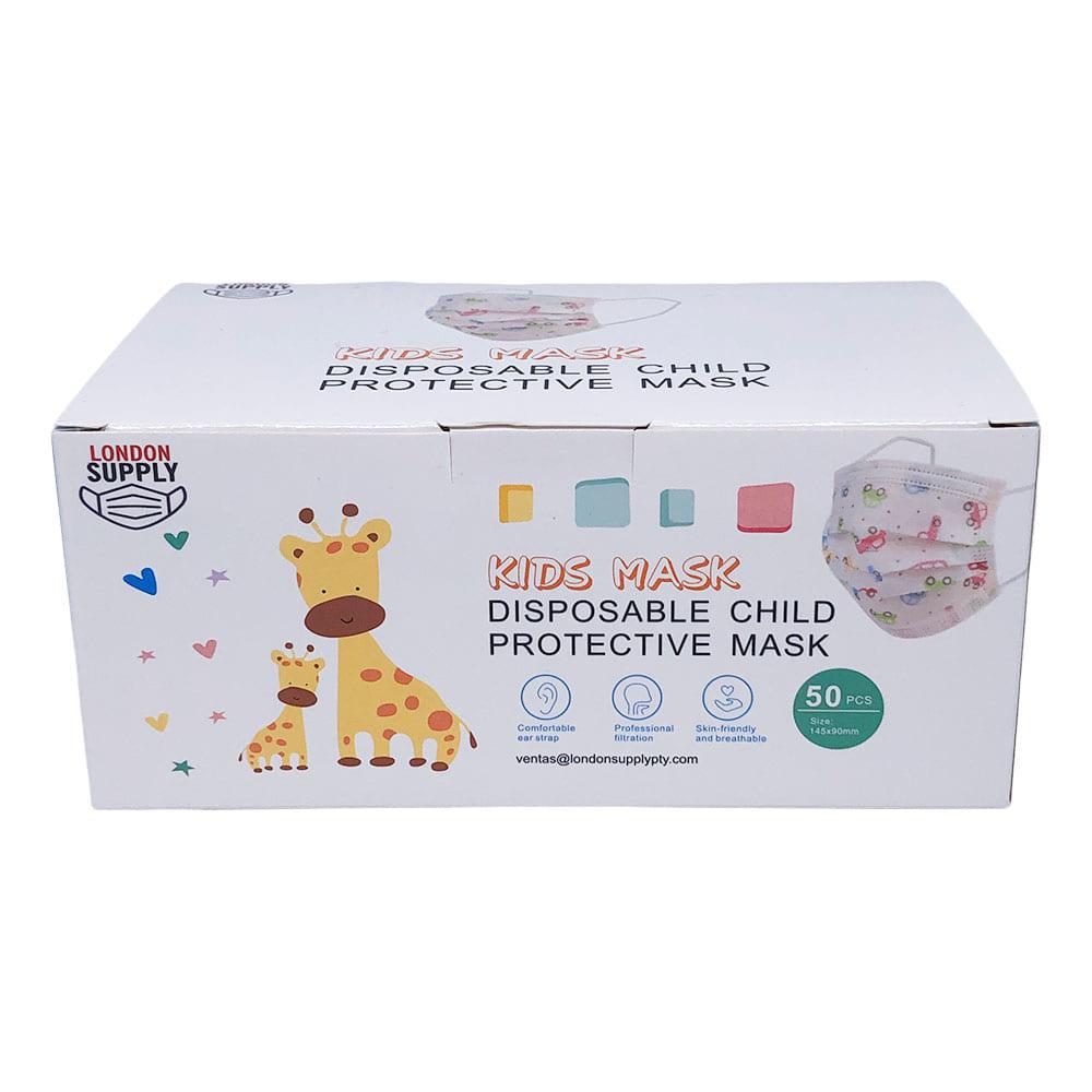 Mascarillas Desechables 3 Pliegues Para Niño de 50 Piezas