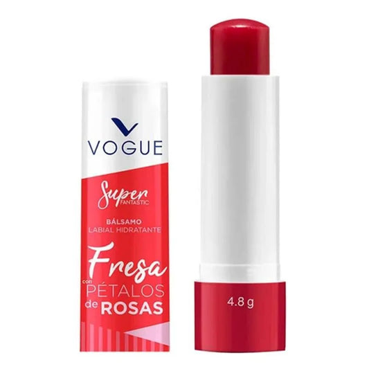 Bálsamo Labial Vogue de Fresa Con Pétalos de Rosa 4.8 g
