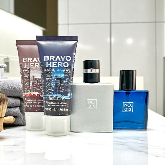 Estuche Perfume Bravo Hero Pour Homme Caballero 4 Piezas