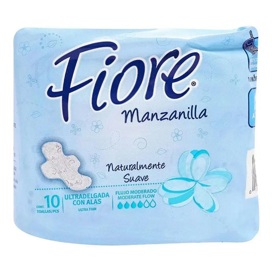 Toallas Sanitarias Fiore Ultra con Alas 10 piezas