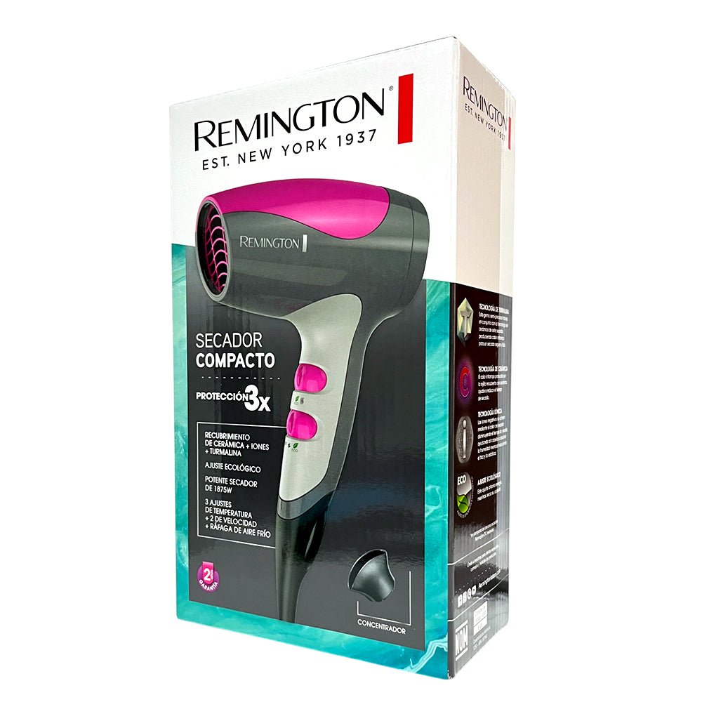Secador de Cabello Remington Con Cerámica + Iones Y Turmalina / D5000 - Remington - Titan.com.pa - 74590507713