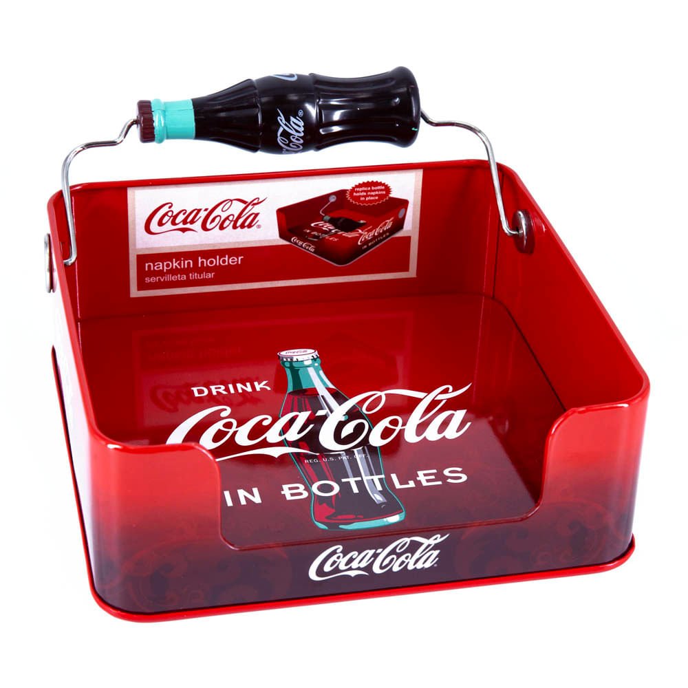 Servilletero de Metal Coca Cola 16.5 cm x 16.5 cm