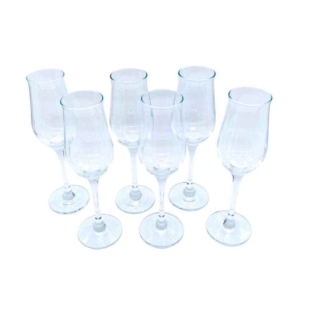 Set de 6 Copas de Champaña Pasabahce Wavy de Vidrio.