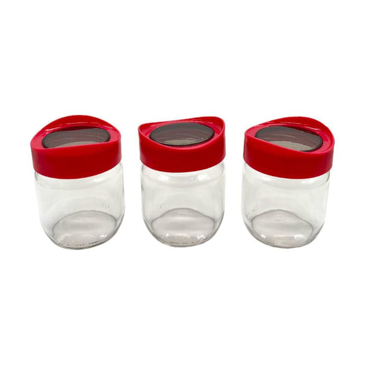 Set de Canister de Vidrio Herevin de 425 ml 3 Piezas
