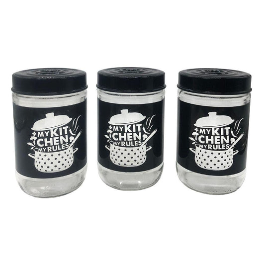 Set de Canister Herevin de Vidrio 3 Piezas