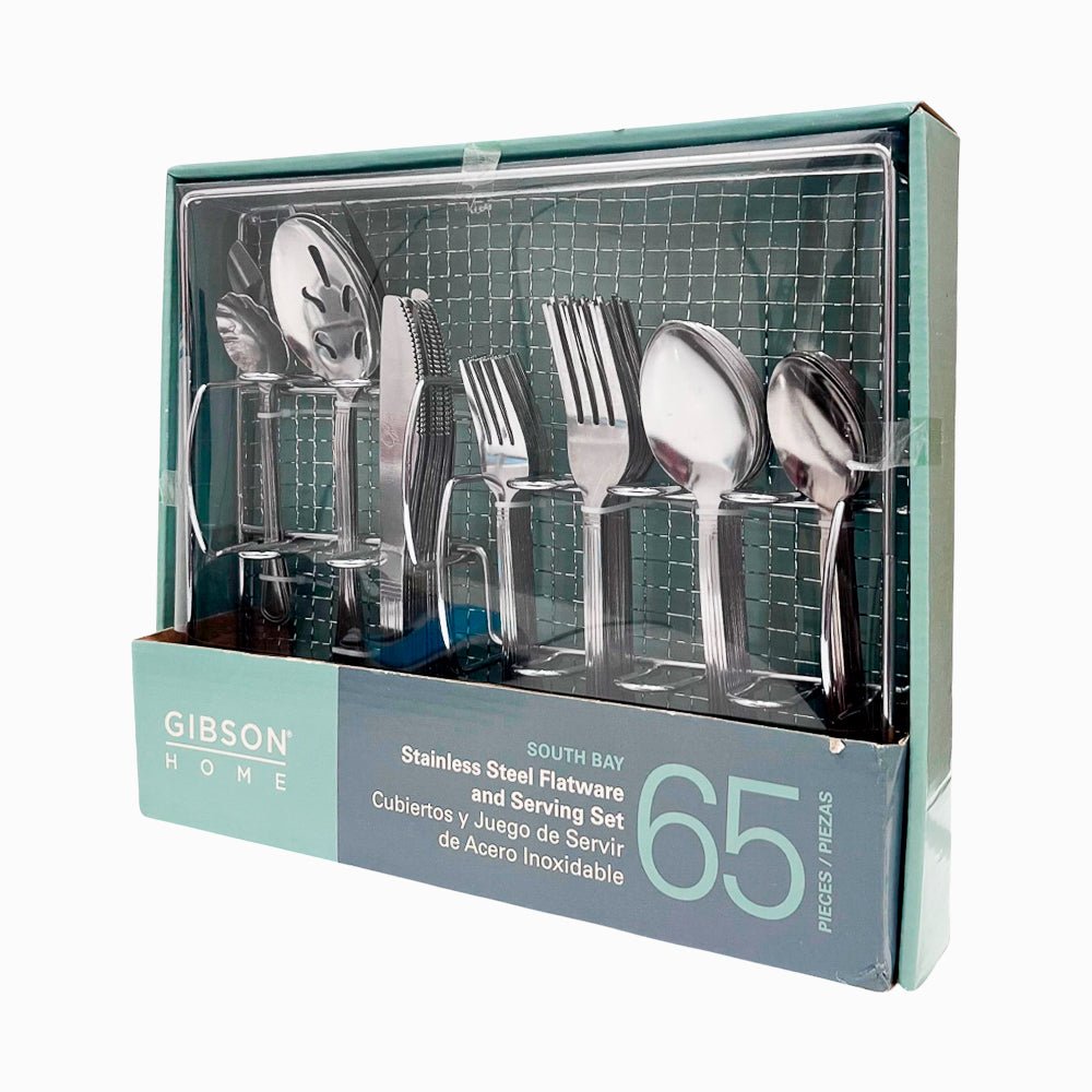 Set De Cubiertos 65 Piezas Acero Inoxidable South Bay - Gibson - Gibson - Titan.com.pa - 085081351395