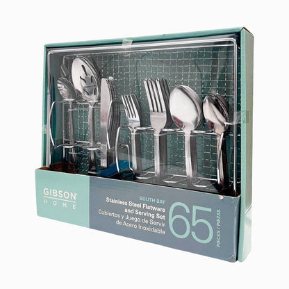 Set De Cubiertos 65 Piezas Acero Inoxidable South Bay - Gibson - Gibson - Titan.com.pa - 085081351395