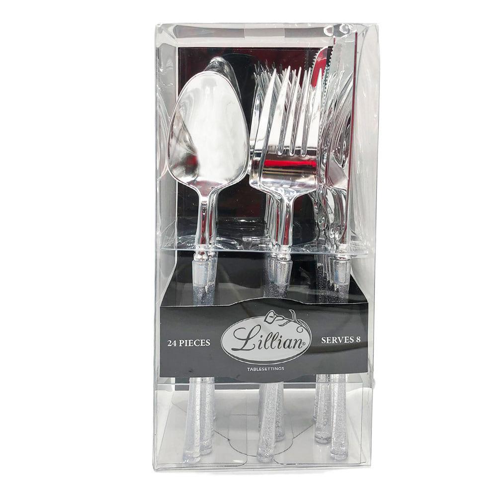 Set de Cubiertos Lillian Reutilizables 24 Piezas