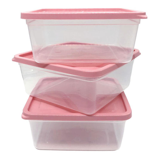 Set de Envases Cuadrados Jaguar Utilidades de Plástico 3 Piezas - Surtido