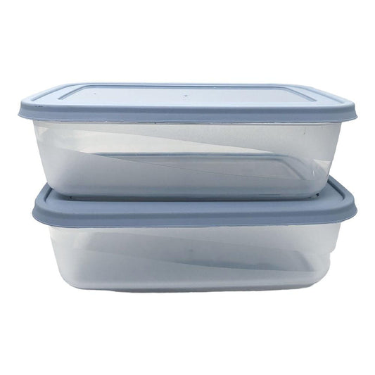Set de Envases Plásticos Bager Plastik Rectangular 2 Piezas