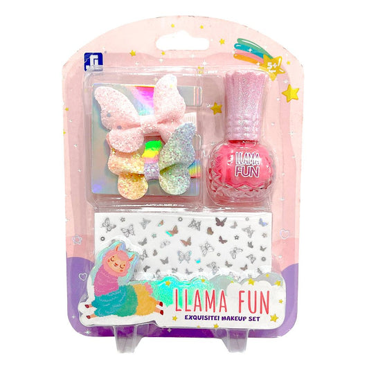 Set De Esmalte/Gancho De Cabello/Sticker Llama Fun - Star Toys