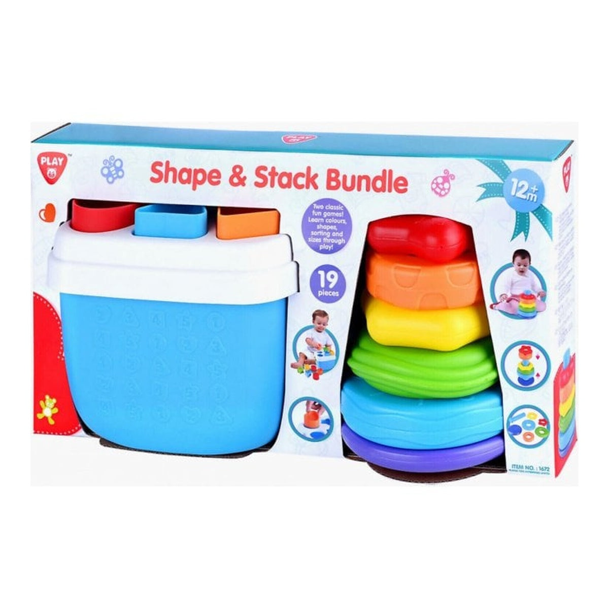 Set Formas y Apilables Playgo 19 Piezas - PLAYGO - 11083445