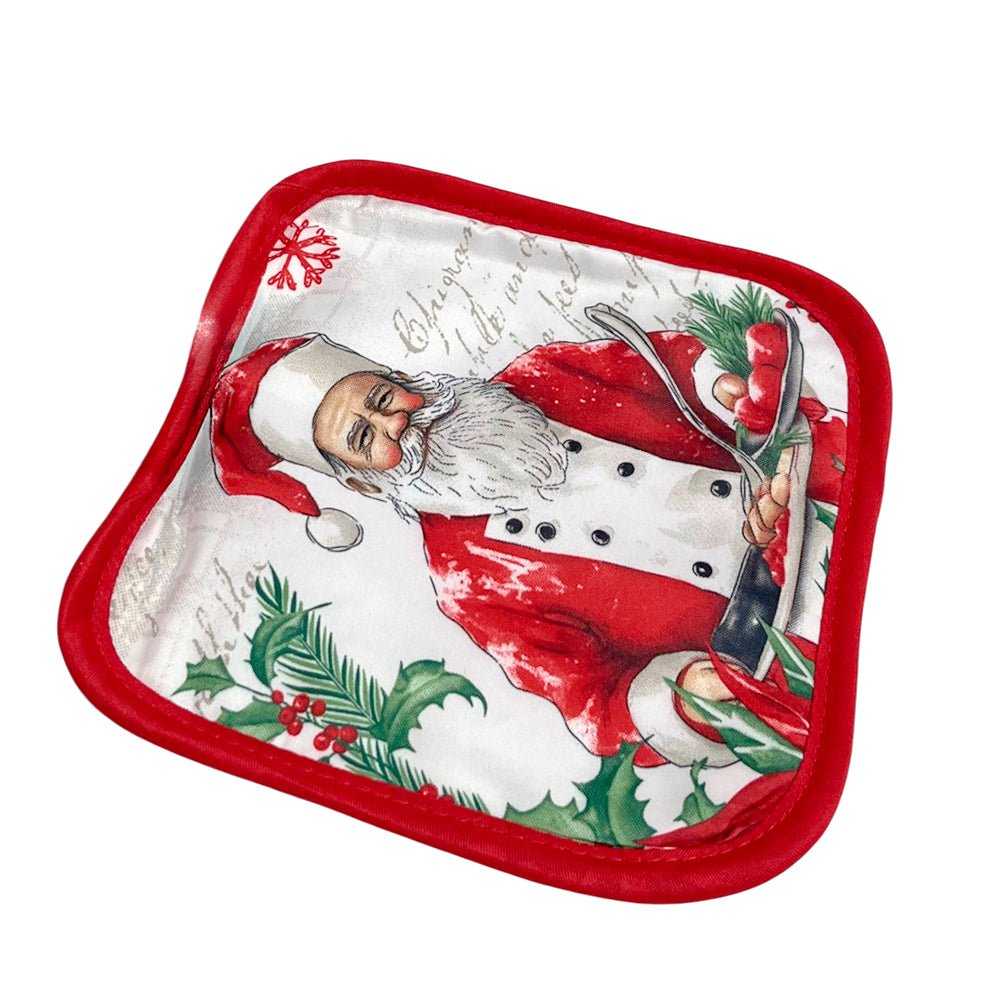 Set De Guante/Agarrador De Cocina Santa - Miro Christmas