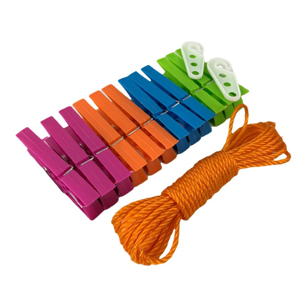 Set de Horquillas con Soga Easy Home 12 Piezas