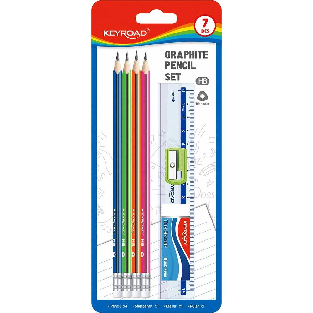 Set de Lápiz Grafito Keyroad 7 Piezas