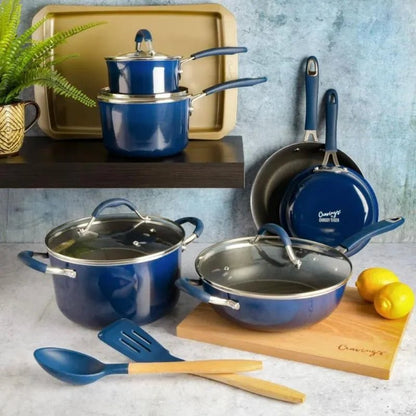 Set de Ollas 14 Piezas Chrissy Teigen Azul - Gibson - Titan.com.pa - 85081472236