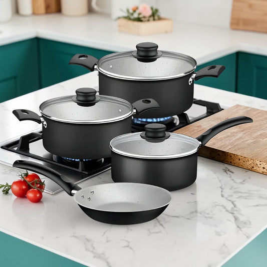 Set De Ollas Tramontina Linz Negro 7 Piezas - Tramontina - Titan.com.pa - 7891112349186