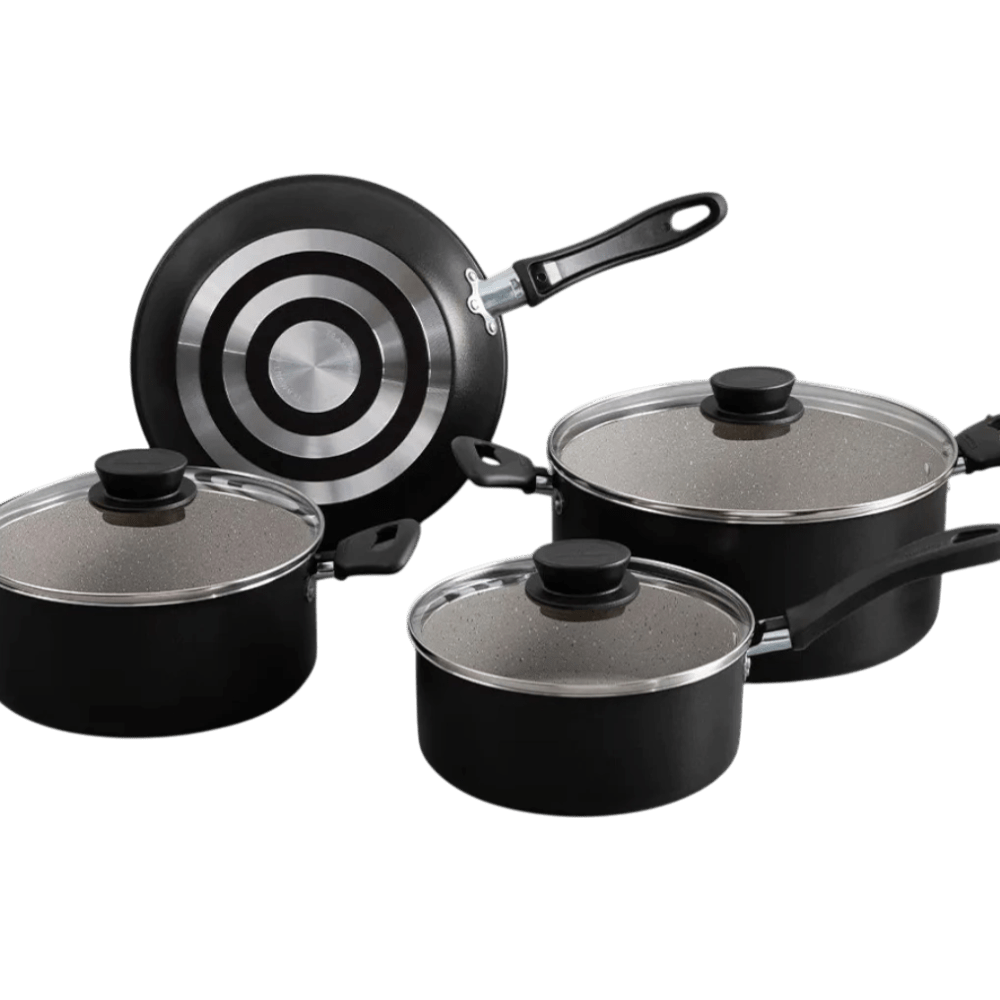 Set De Ollas Tramontina Linz Negro 7 Piezas - Tramontina - Titan.com.pa - 7891112349186