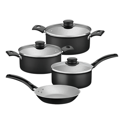 Set De Ollas Tramontina Linz Negro 7 Piezas - Tramontina - Titan.com.pa - 7891112349186