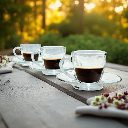 Set De Taza C/Plato Espresso De Vidrio 12 Piezas - Home Elengace - Titan.com.pa - 2100000145072