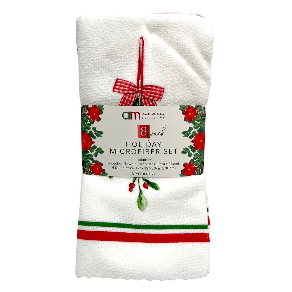Set De Toallas De Cocina Holiday 8 Piezas - American Mills