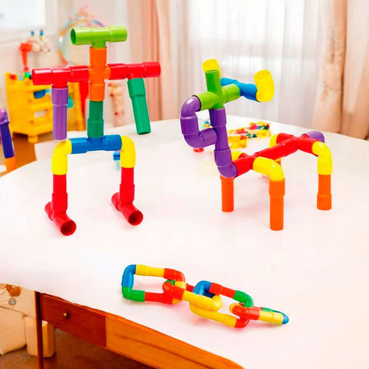 Set Didáctico de Construcción Sysabe - Tubos y Conectores Creativos - Sysabe - Titan.com.pa - 7591213034065