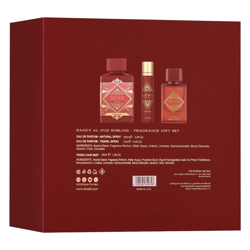 Set Perfume Lattafa Badee Al Oud EDP 3 Piezas - Unisex - Lat-Lattafa - Titan.com.pa - 6290362349358