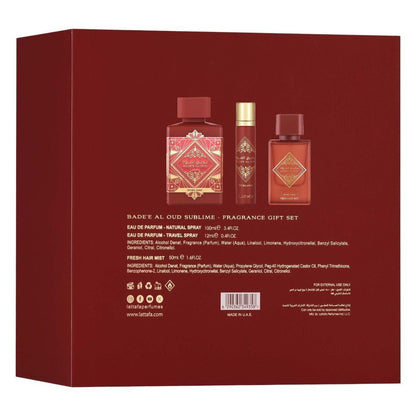 Set Perfume Lattafa Badee Al Oud EDP 3 Piezas - Unisex - Lat-Lattafa - Titan.com.pa - 6290362349358
