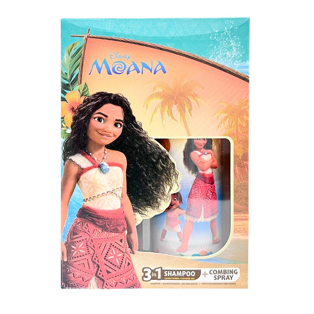 Shampoo + Acondicionador + Gel De Ducha / Spray Desenredante Para Peinar Moana - Disney - Titan.com.pa - 7453130920244