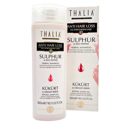 Shampoo Herbal Thalia Anticaída Con Azufre y Pimienta Roja - 300 ml - Thalia - Titan.com.pa - 8699490311905