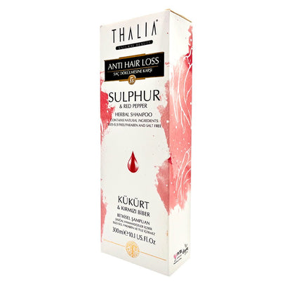 Shampoo Herbal Thalia Anticaída Con Azufre y Pimienta Roja - 300 ml - Thalia - Titan.com.pa - 8699490311905