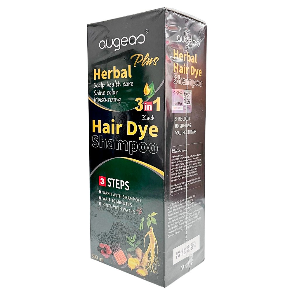 Shampoo Tinte Augeas Herbal Plus Negro 500 ML - Augeas - Titan.com.pa - 6938270103289