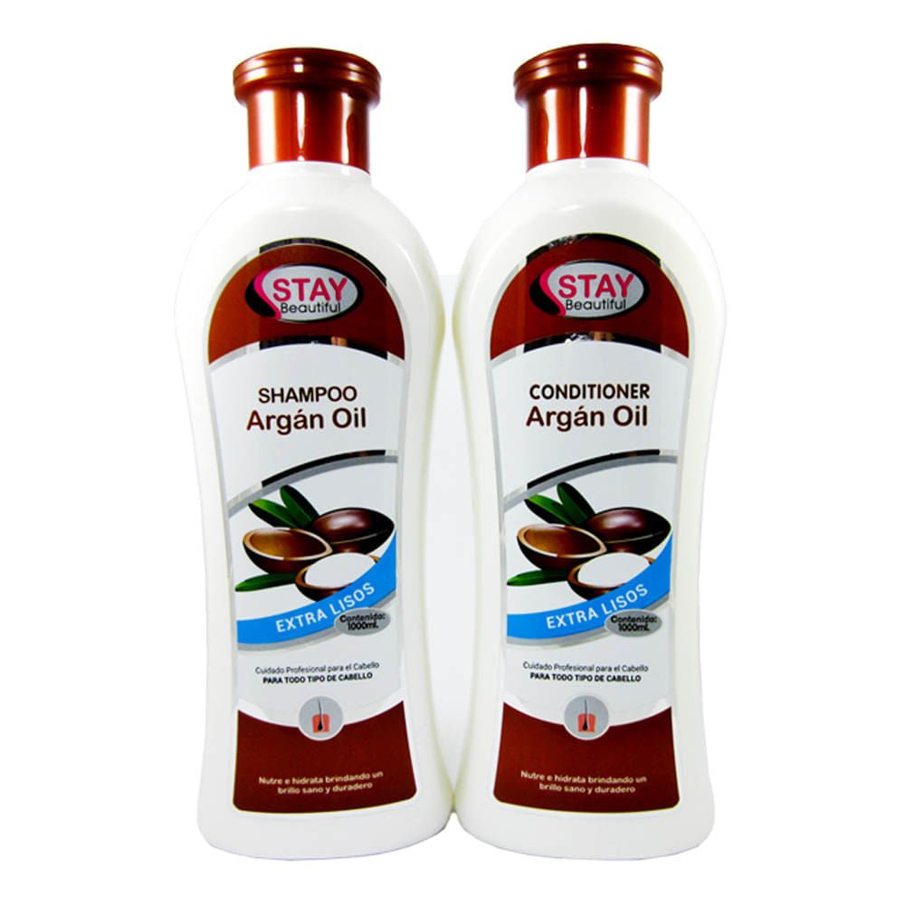Shampoo y Acondicionador Stay Beautiful con Aceite de Argan 1000 ml - Stay Beautiful - Titan.com.pa - 1617024000023