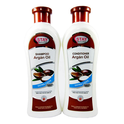 Shampoo y Acondicionador Stay Beautiful con Aceite de Argan 1000 ml - Stay Beautiful - Titan.com.pa - 1617024000023