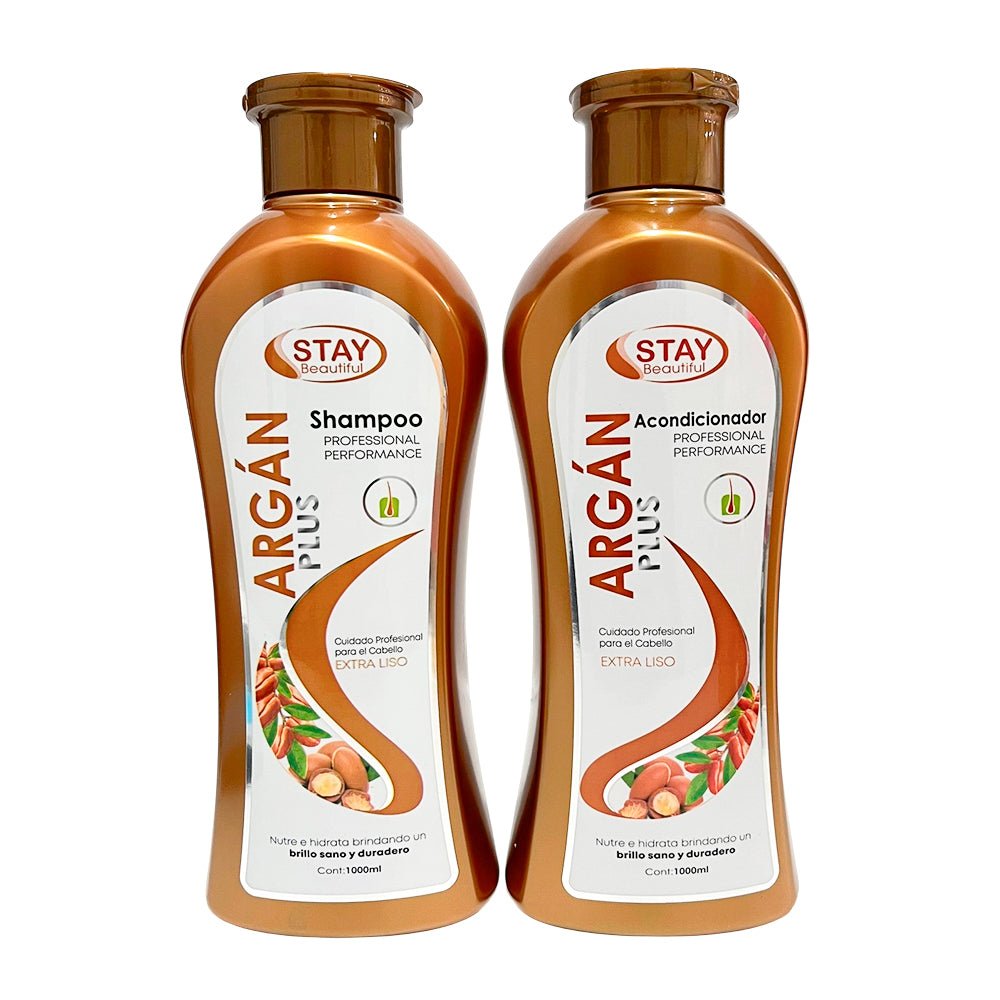 Shampoo y Acondicionador Stay Beautiful con Aceite de Argan 1000 ml - Stay Beautiful - Titan.com.pa - 1617024000023