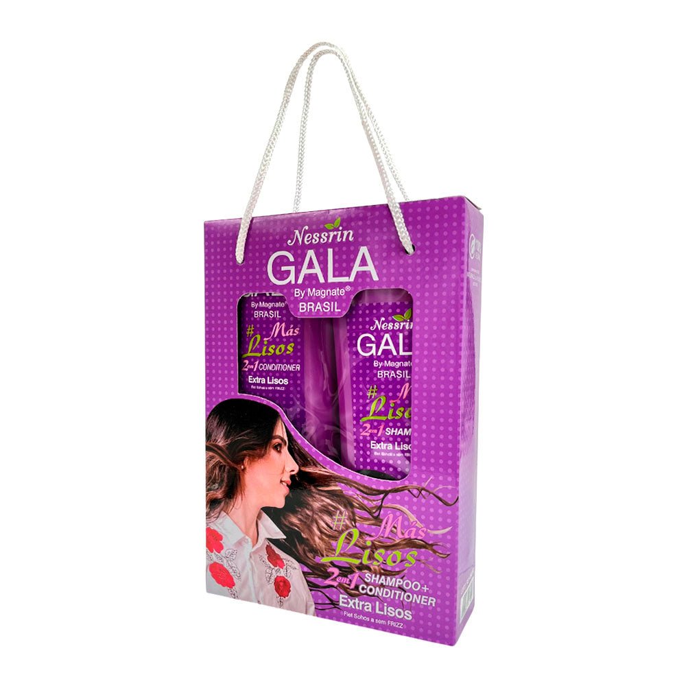 Shampoo/Acondicionador Nessrin Gala Más Lisos 400 ML - Gala - Titan.com.pa - 7453048907924
