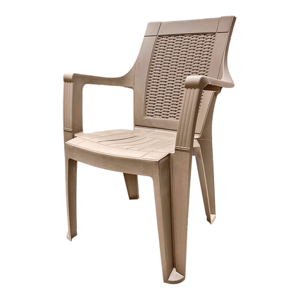 Silla Plástica Con Brazos Floral Plastic / Capuccino - Floral Plastic - Titan.com.pa - 2100000269341