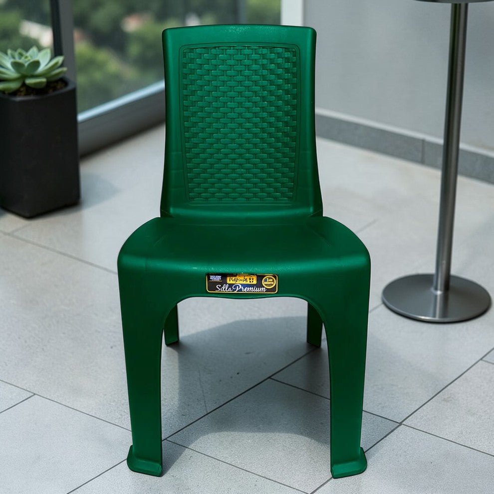 Silla Premiun / Plastimas / Sin Brazos / Verde - Titán Panamá - Titan.com.pa - 792612006609