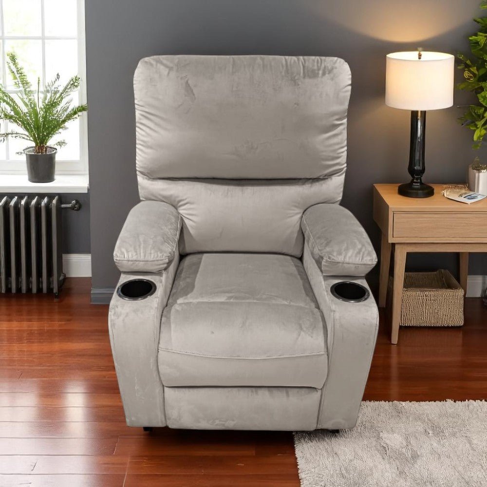 Sillón Reclinable Elements Furniture Tela L - Gris - Elements Furniture - Titan.com.pa - 2100000561957