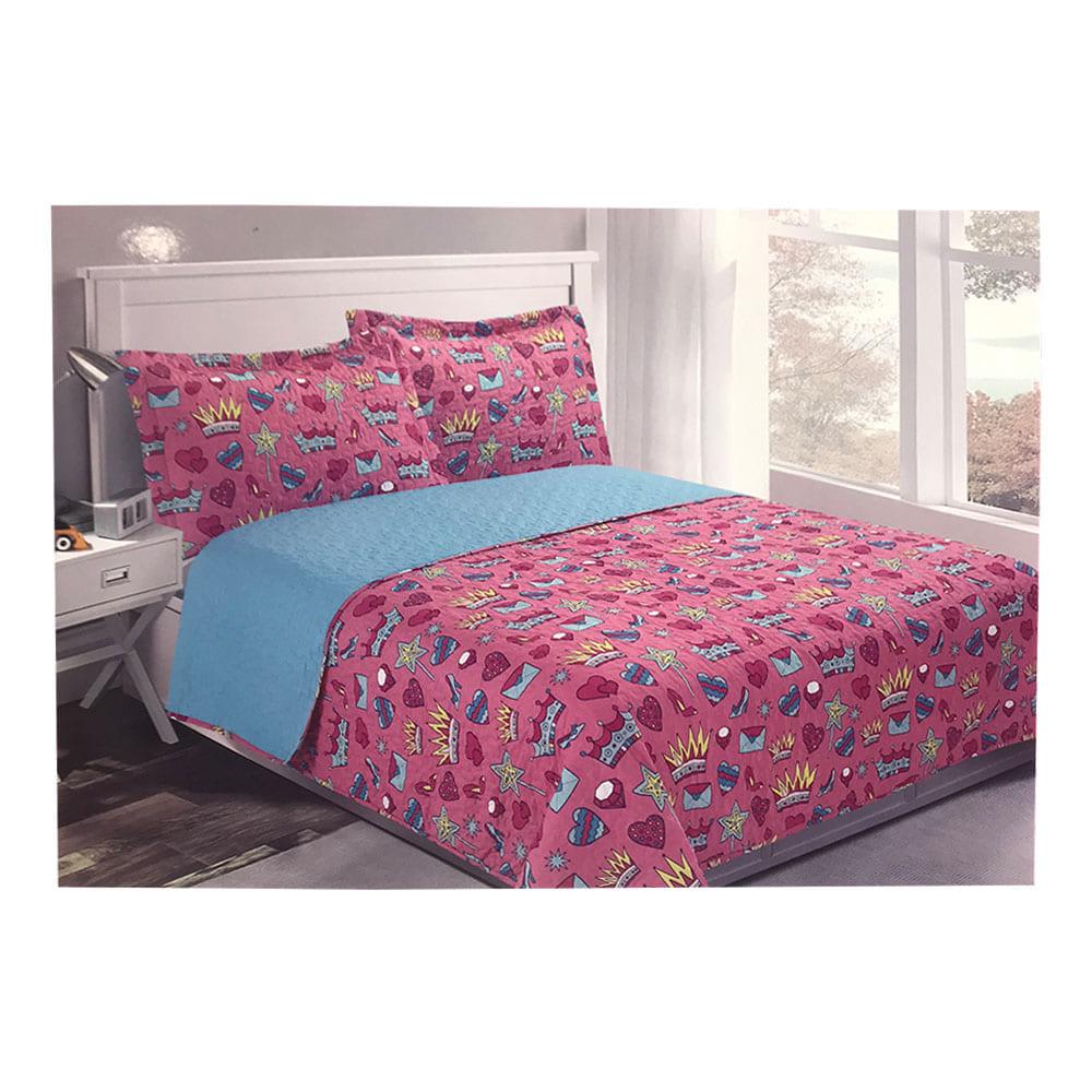 Sobrecama Home Accents Style Princess 2Pz Estam - Twin