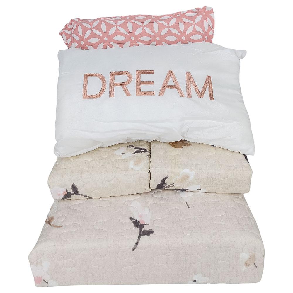 Sobrecama Luxury Rose Garden Estampada de 5 Piezas - Queen