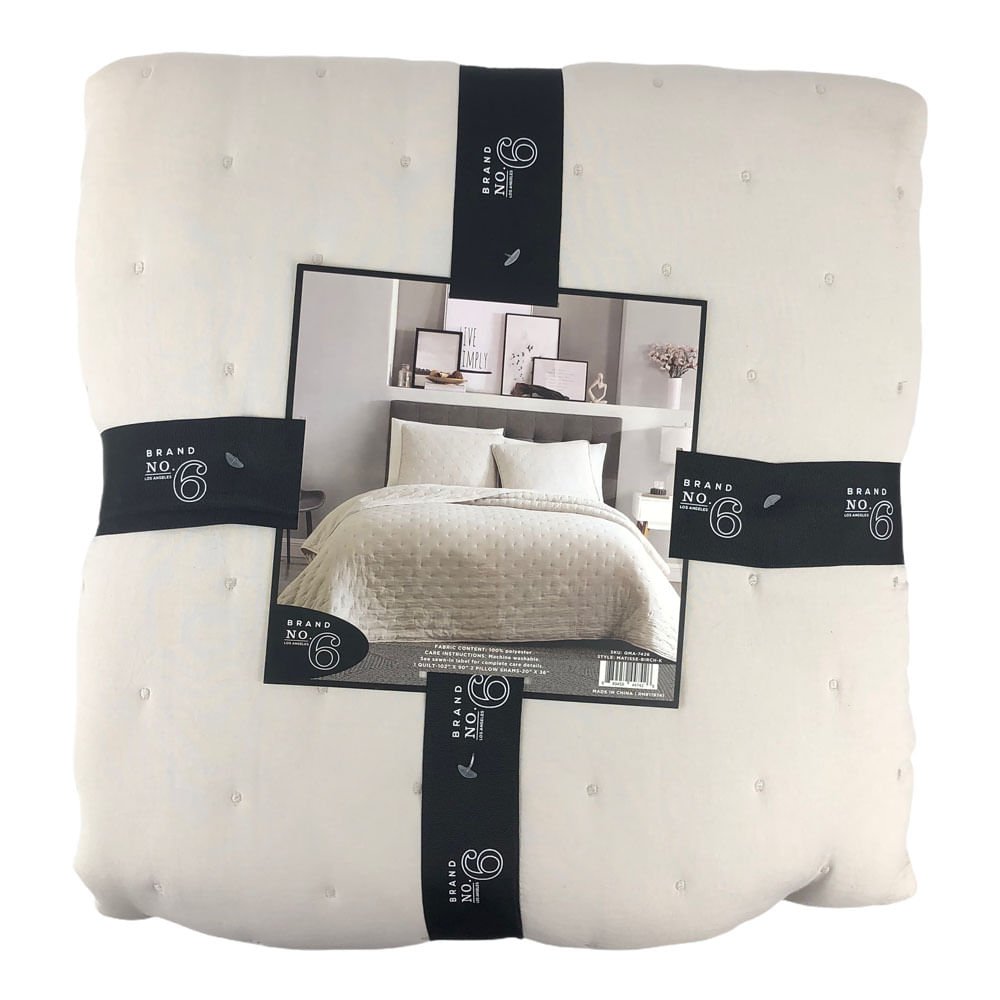 Sobrecama Sl Home Fashion Matisse 3 Piezas Marfil - King