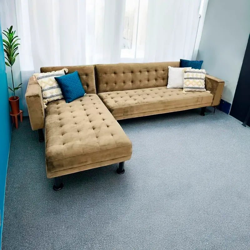 Sofacama Elements FurnitureTipo L - Pata De Metal - Khaki - Elements Furniture - Titan.com.pa - 2150109512732