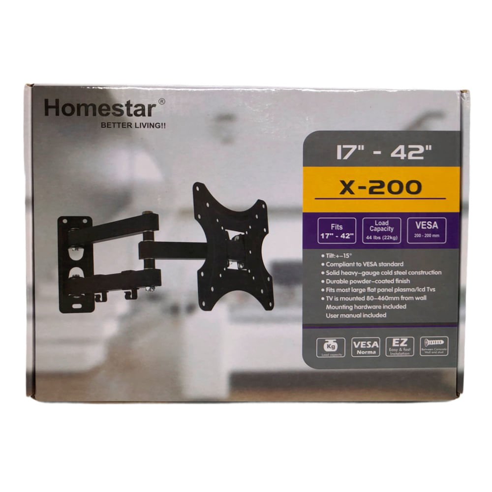 Soporte de Pared Homestar Para Televisión de 17" a 42"