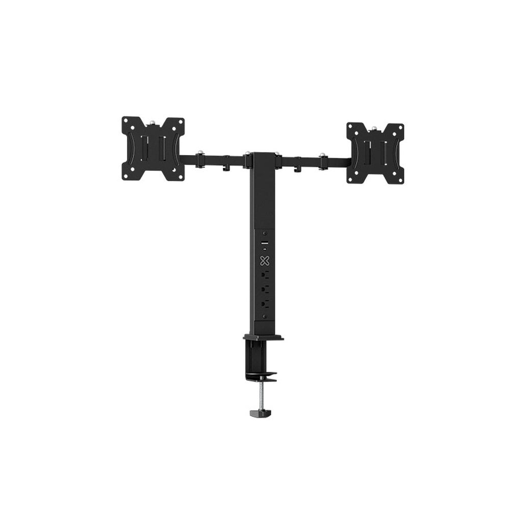 Soporte Monitor Doble 13-32" Pulgadas Klip Xtreme con Regleta - KLIP XTREME - 11185006