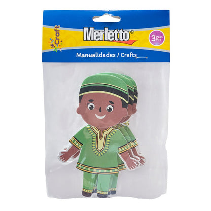 Sticker De Foami Etnia Negra 3 Piezas/Surtido - Merletto - Titan.com.pa - 7450209003297