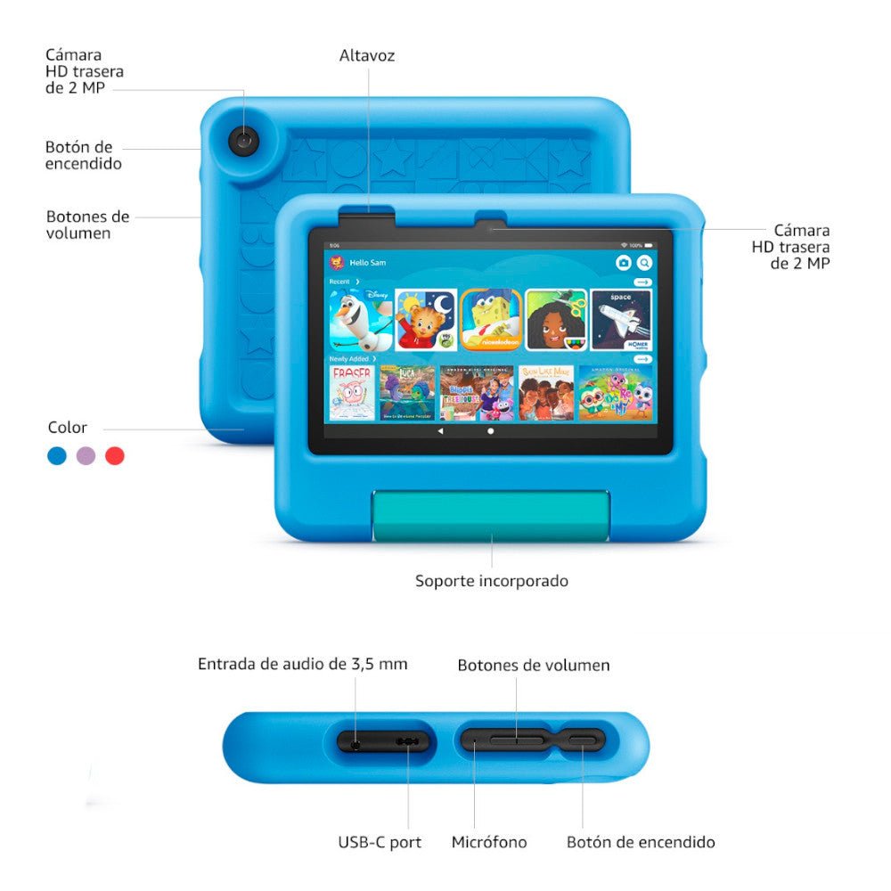 Tablet Amazon Fire 7" / 16Gb / Celeste - Amazon - Titan.com.pa - 840268947132
