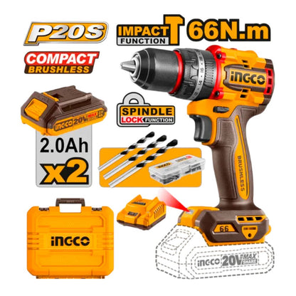 Taladro Ingco incluye 2 Cargador / 2 Baterias/ y caja orgnanizador - Ingco - Titan.com.pa - 6942141802768